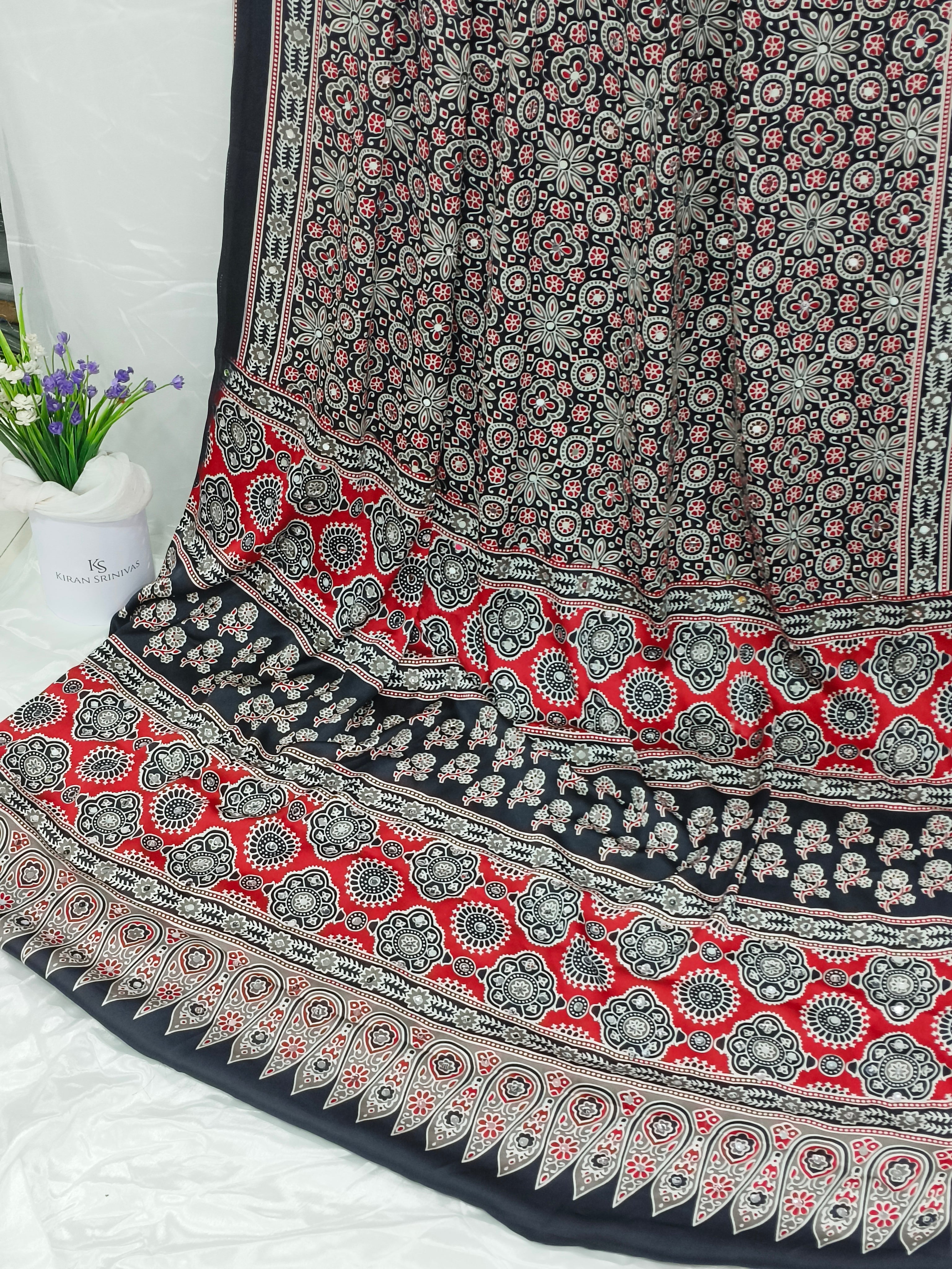 Ajrak Mirror Sarees | Premium Indian Ethnic Wear