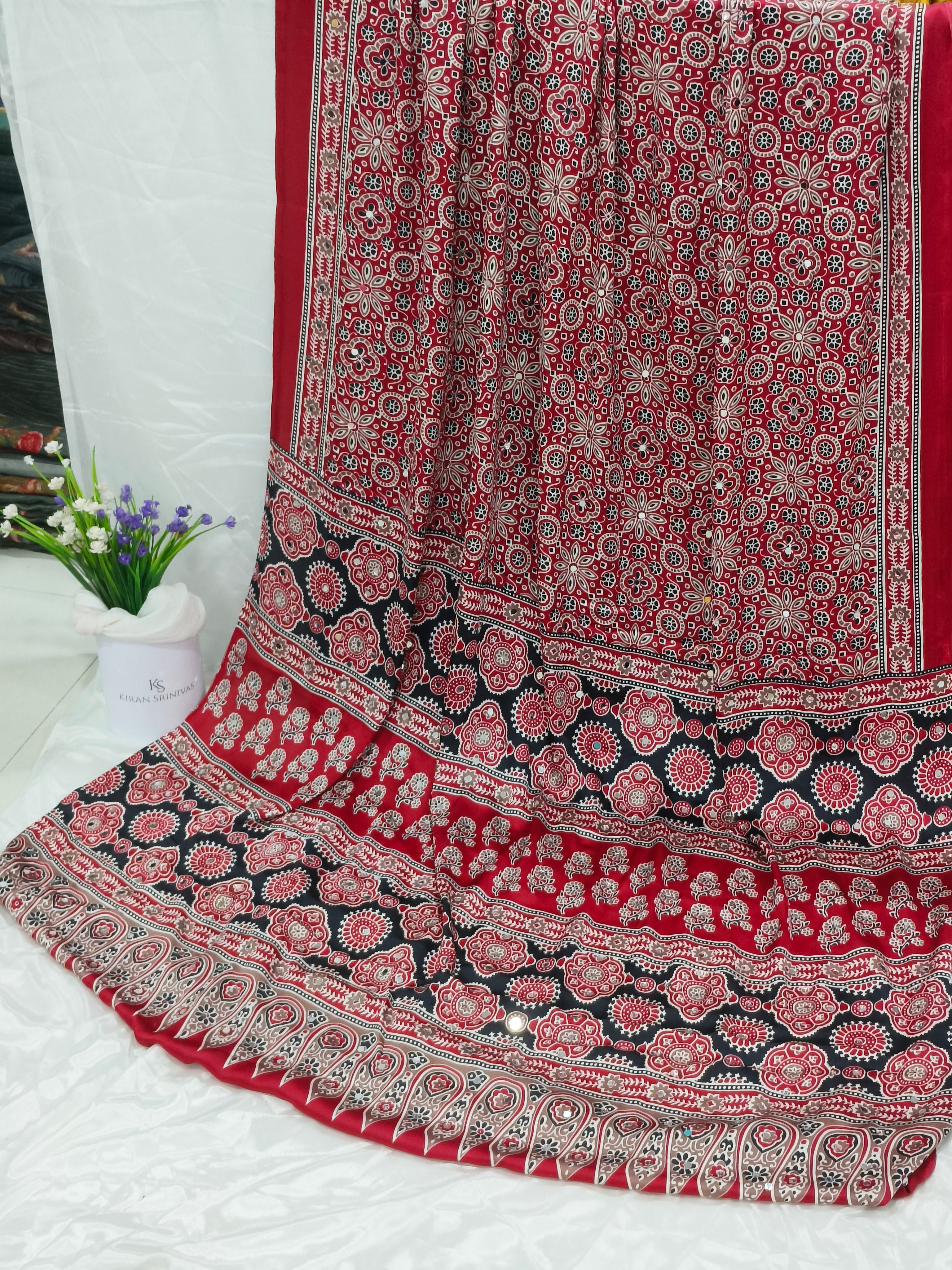 Ajrak Mirror Sarees | Premium Indian Ethnic Wear