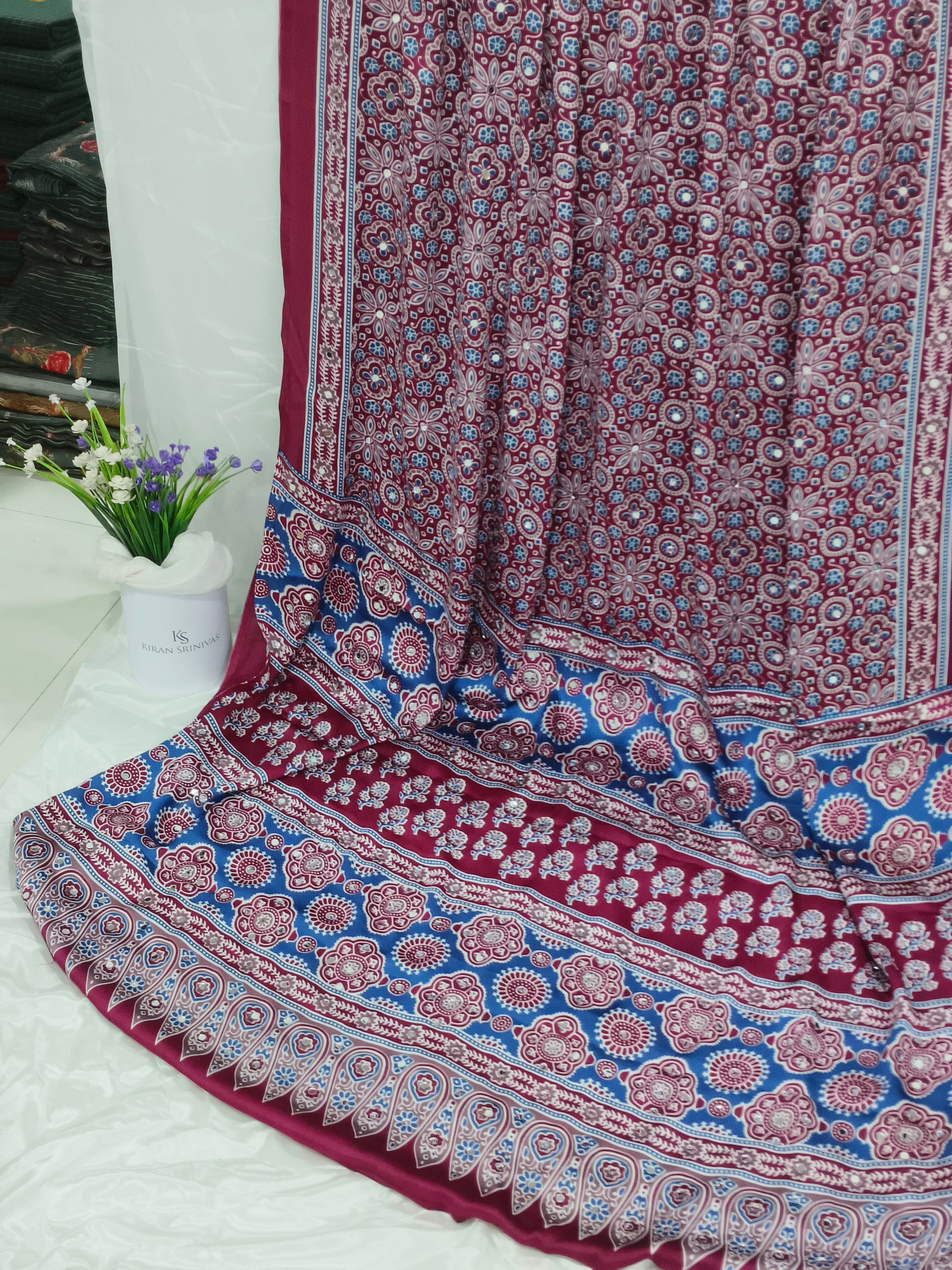 Ajrak Mirror Sarees | Premium Indian Ethnic Wear