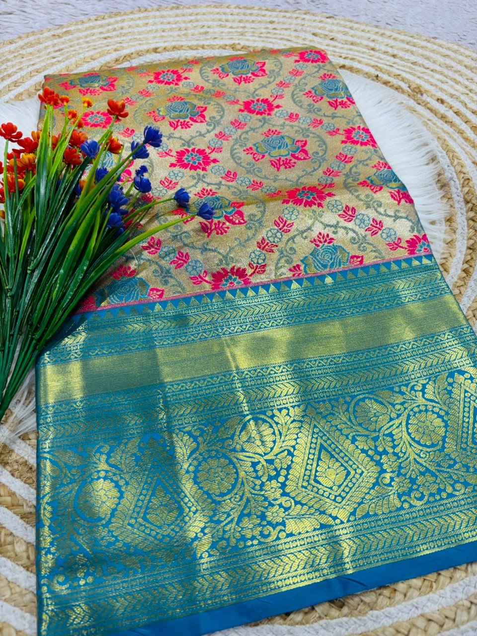 Richie Rich Fancy Silk Blend Saree with Elegant Look