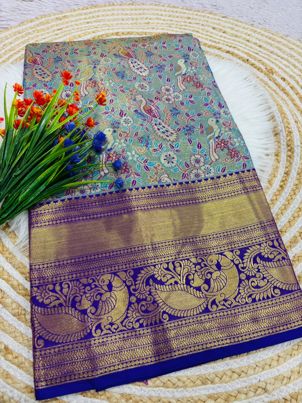Richie Rich Fancy Silk Blend Saree with Elegant Look
