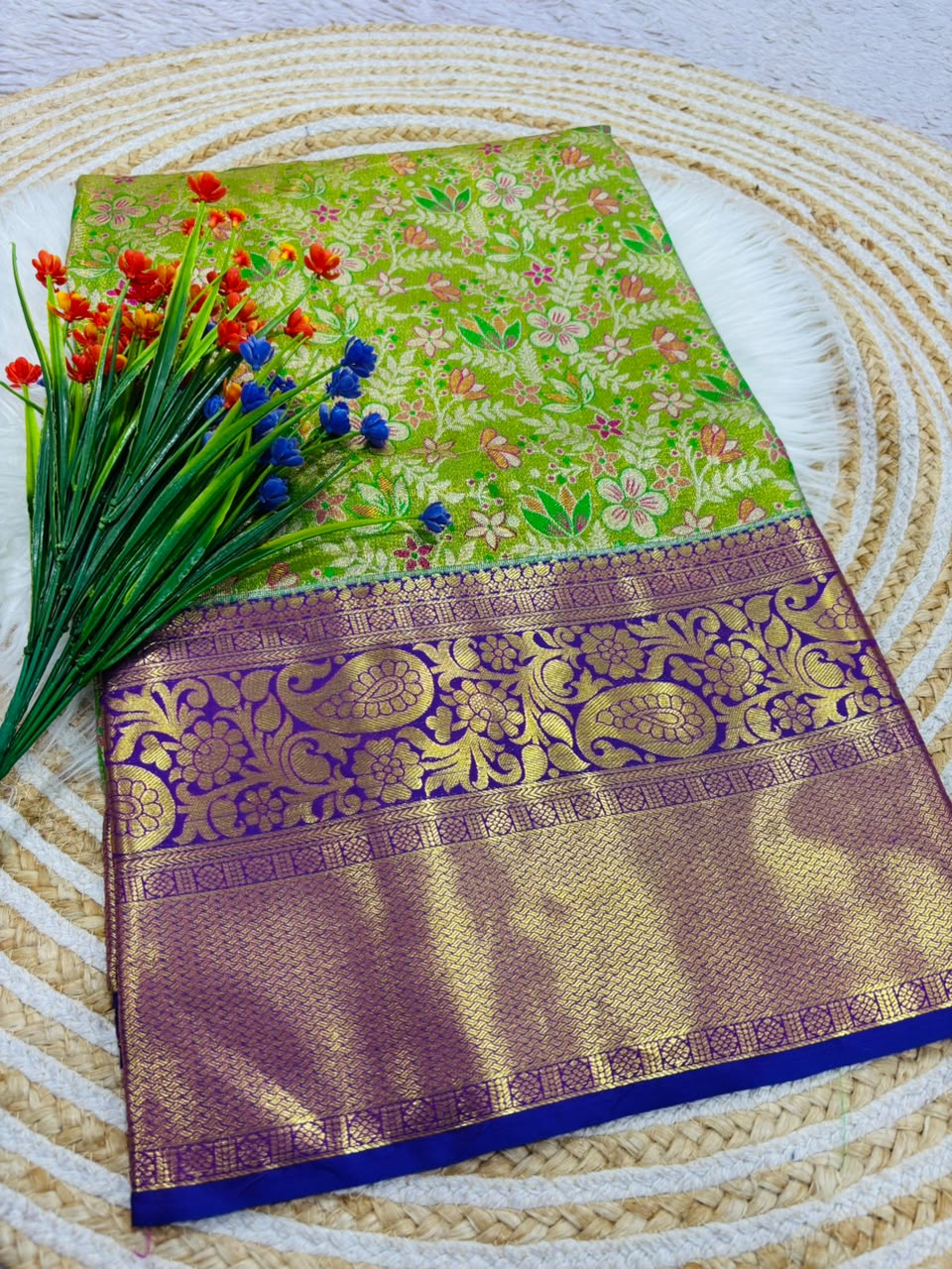 Richie Rich Fancy Silk Blend Saree with Elegant Look