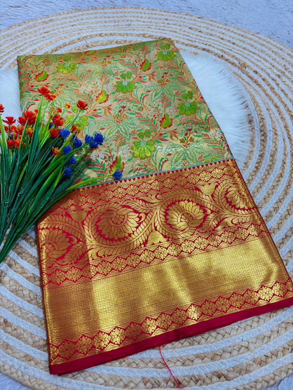 Richie Rich Fancy Silk Blend Saree with Elegant Look