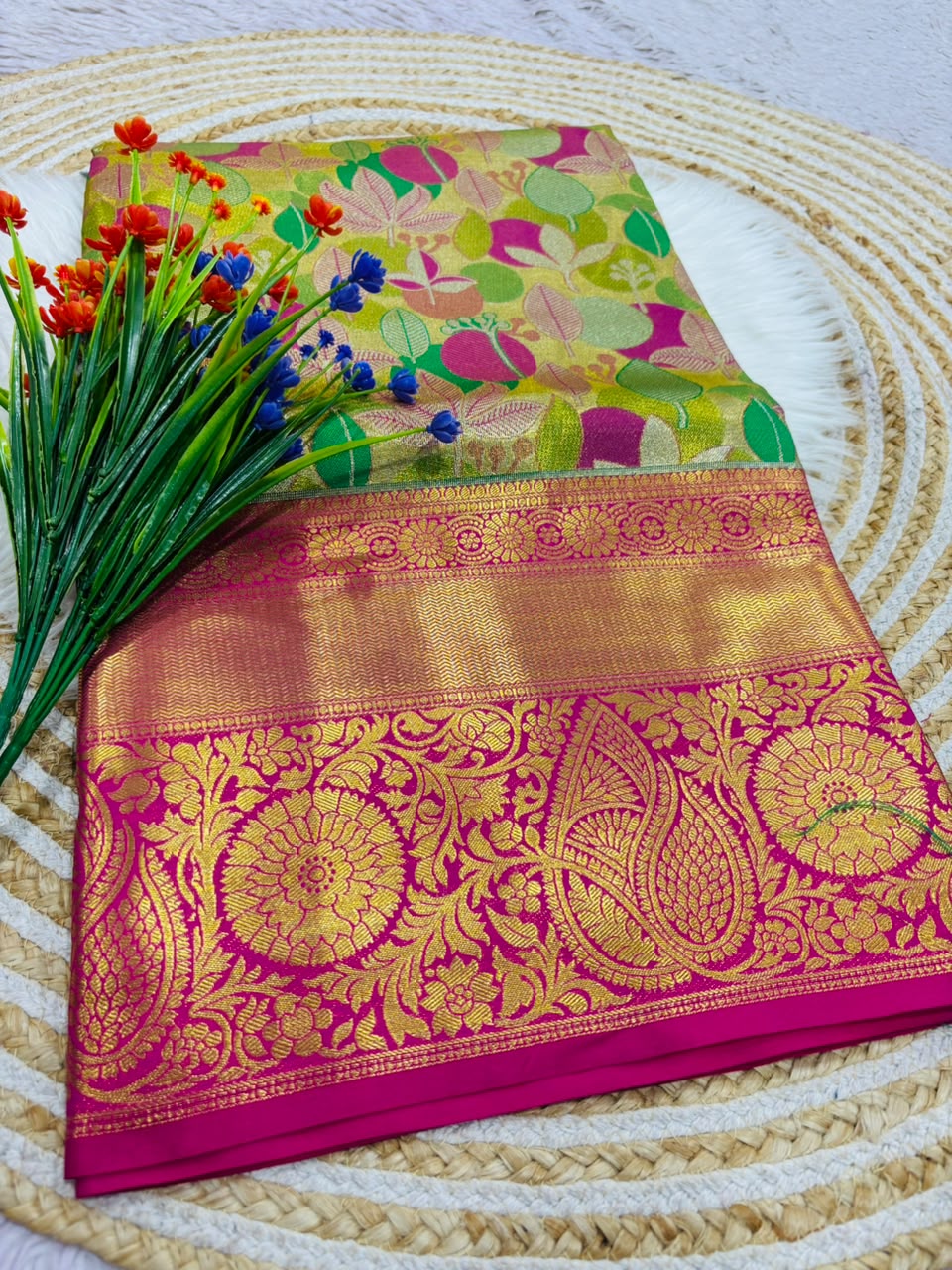 Richie Rich Fancy Silk Blend Saree with Elegant Look