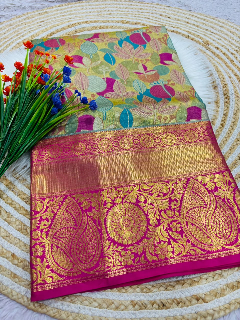 Richie Rich Fancy Silk Blend Saree with Elegant Look