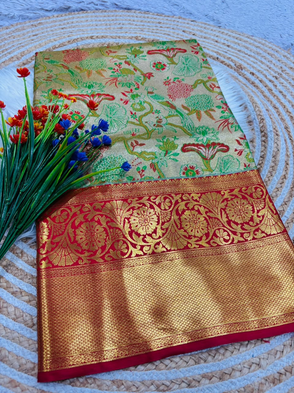 Richie Rich Fancy Silk Blend Saree with Elegant Look