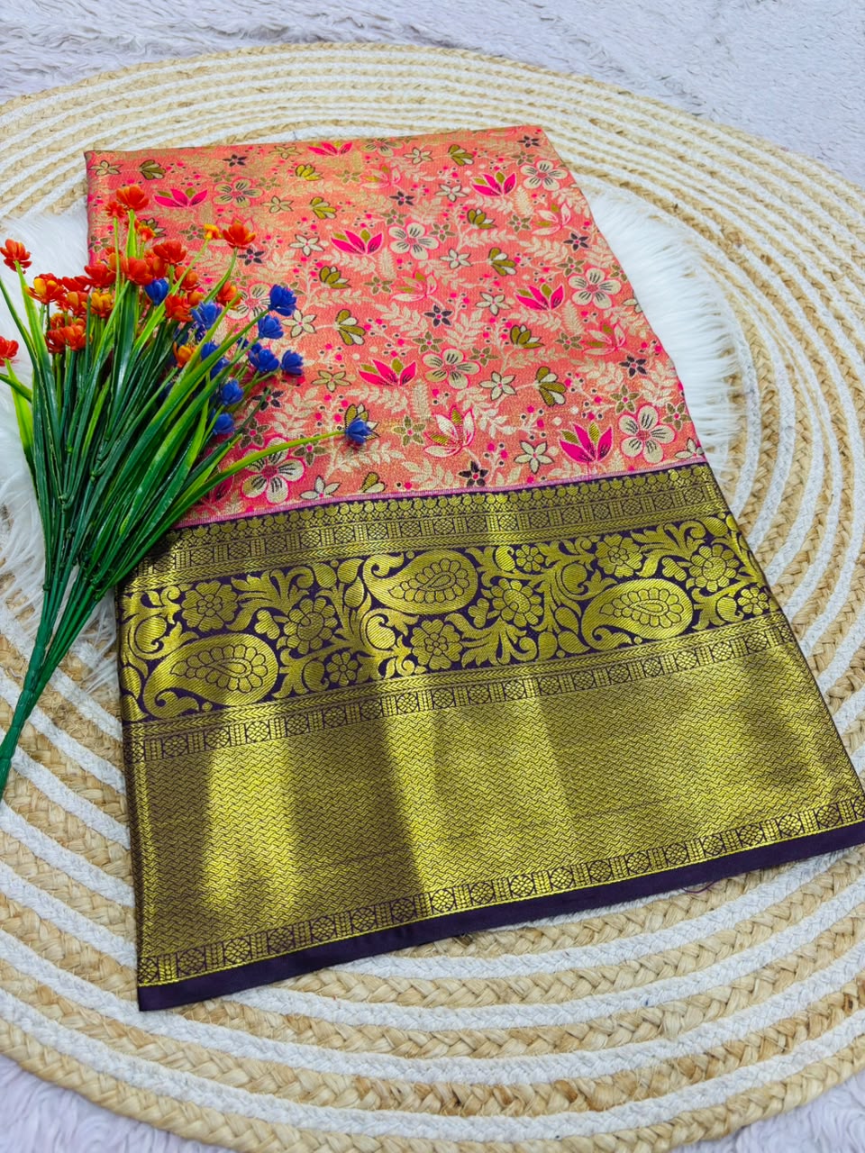 Richie Rich Fancy Silk Blend Saree with Elegant Look