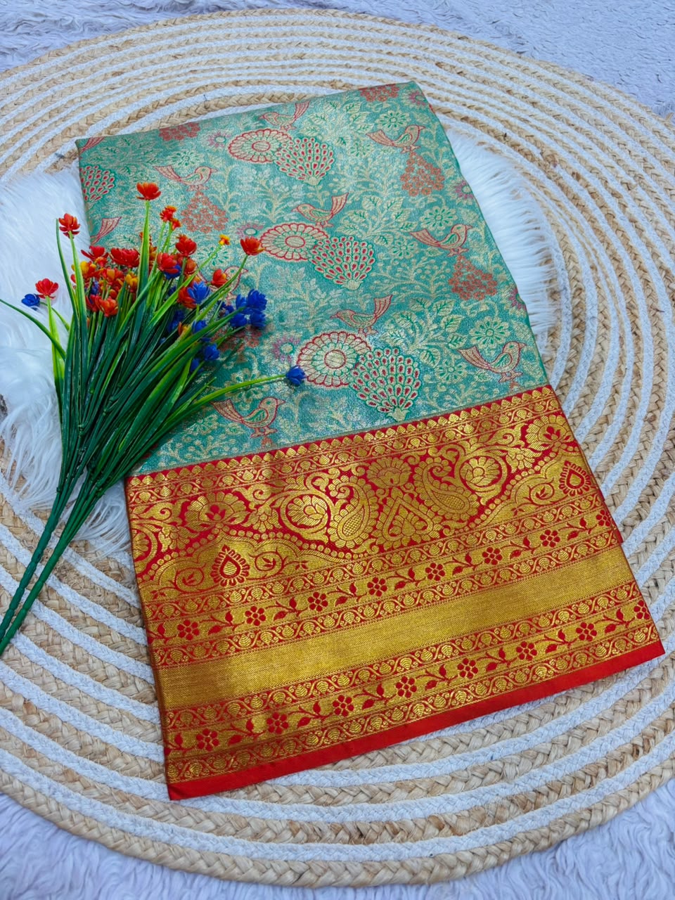 Richie Rich Fancy Silk Blend Saree with Elegant Look