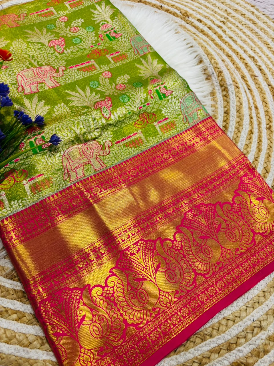 Richie Rich Fancy Silk Blend Saree with Elegant Look