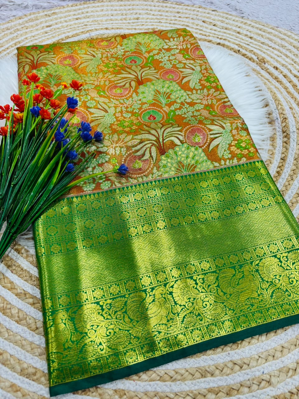 Richie Rich Fancy Silk Blend Saree with Elegant Look