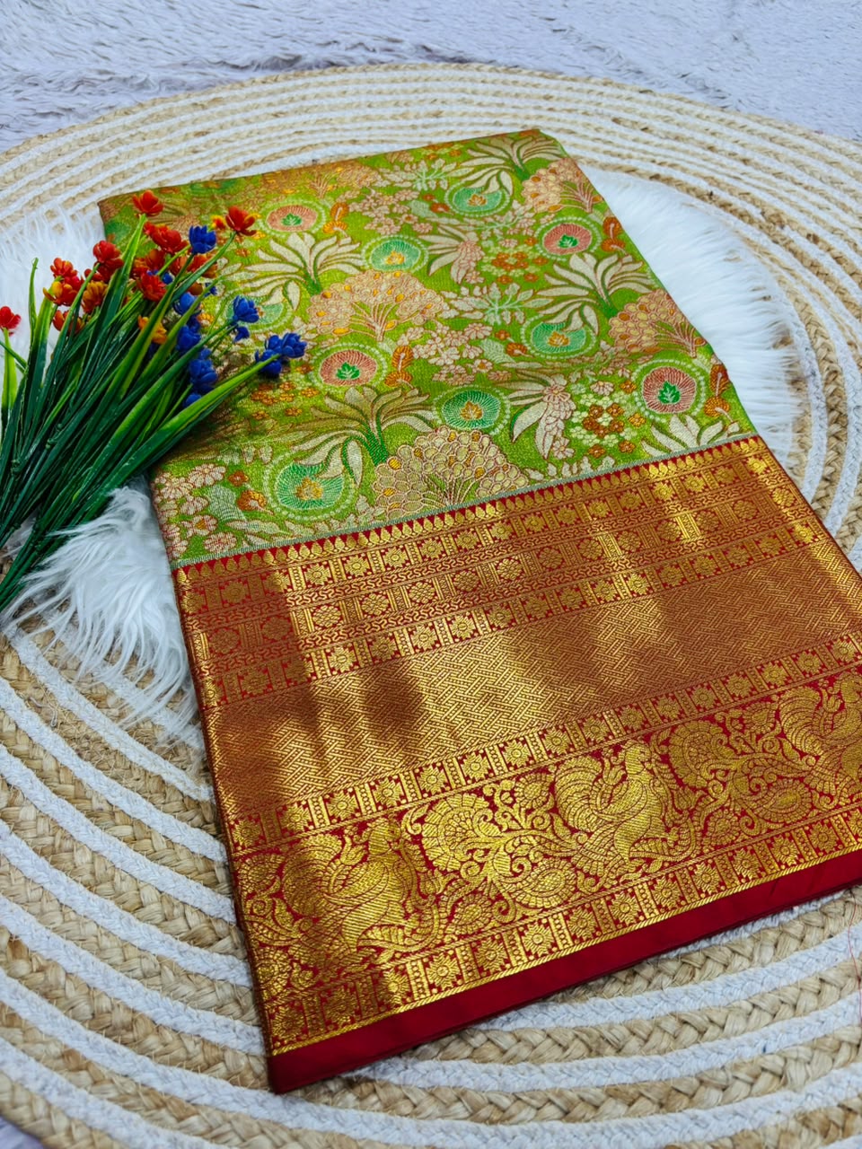 Richie Rich Fancy Silk Blend Saree with Elegant Look