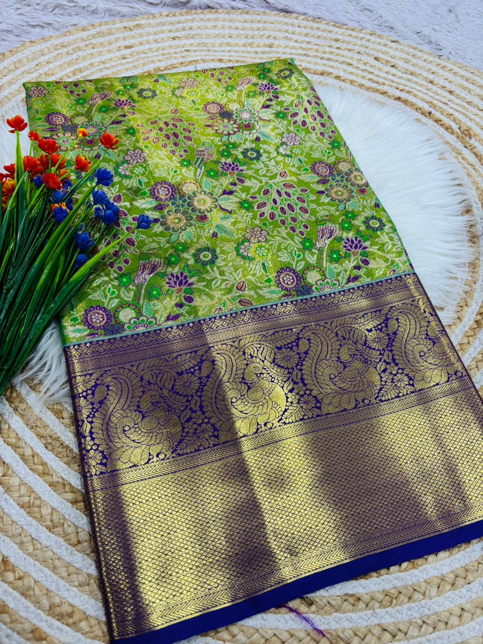 Richie Rich Fancy Silk Blend Saree with Elegant Look