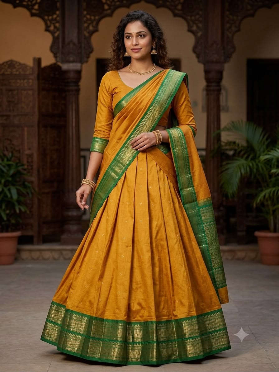 JACQUARD LAHENGA CHOLI BY KIRAN SRINIVAS